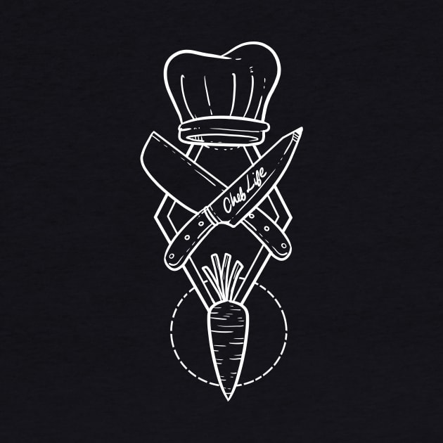 Chef Life with Knife and Hat for Chefs by RocketUpload